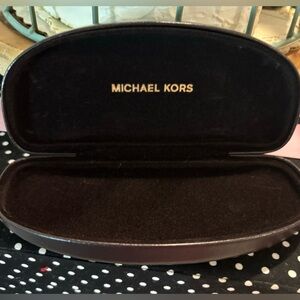 Michael Kors Black interior lettering velvet interior hardshellcover good condit